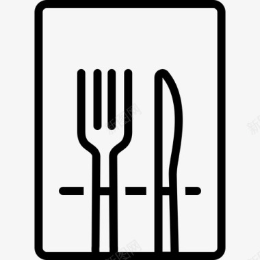 餐厅食堂餐具图标图标