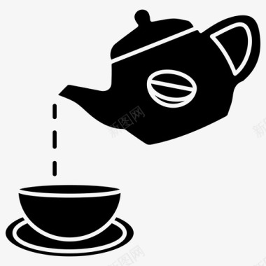 倒咖啡咖啡壶马克杯图标图标