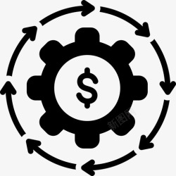 资金流通资金流富足金融图标高清图片