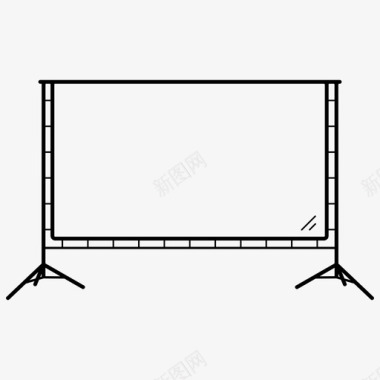 有弧度折叠户外投影屏幕可折叠支架图标图标