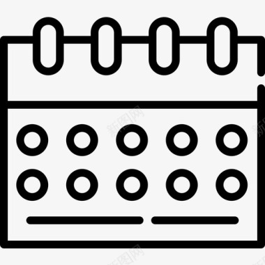 家用日历日历打印26线性图标图标