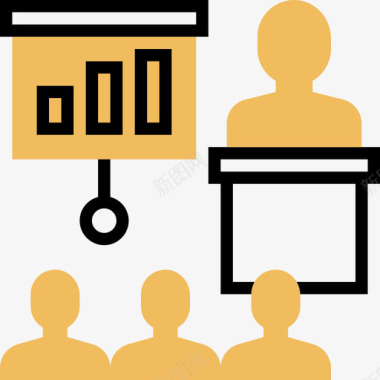 会议面试10黄影图标图标