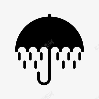 雨季节伞图标图标