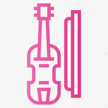 小提琴音乐78渐变图标图标
