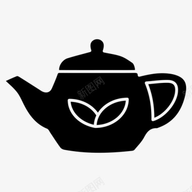 茶壶水壶咖啡店雕文图标图标