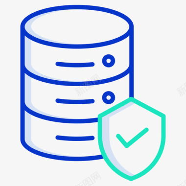 网站代码数据库网站服务器和主机5轮廓颜色图标图标