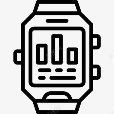 智能手表用户界面智能手表线性图标图标