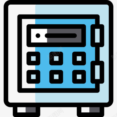 银行封面保险箱银行47颜色省略图标图标