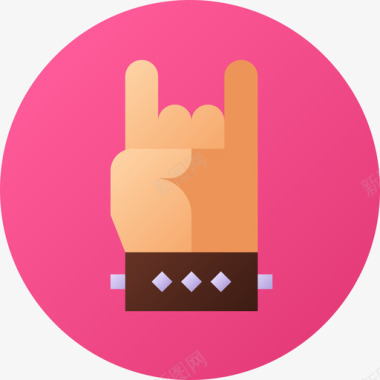 手晚上出去梯度图标图标