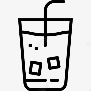 冰冰咖啡咖啡48线性图标图标