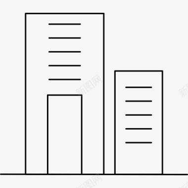 酒店建筑酒店公寓建筑图标图标