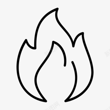 喷射的火焰火焰燃烧高温图标图标