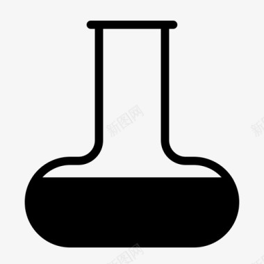 蒸馏瓶化学实验室图标图标