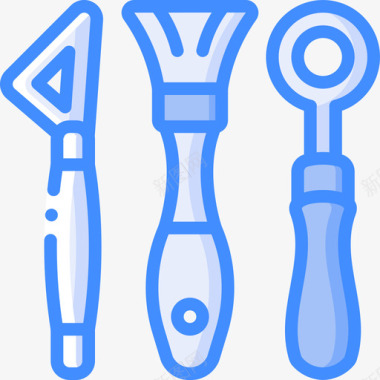 工具采矿和工艺4蓝色图标图标