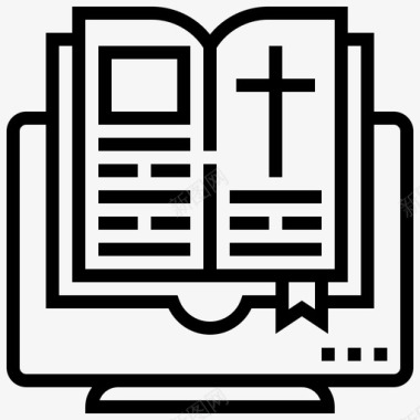 圣经书籍教堂图标图标