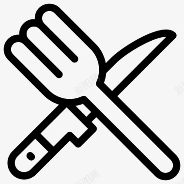 采购产品餐具刀叉厨房配件图标图标