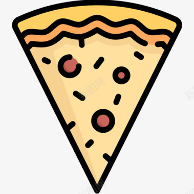 原色披萨食品122原色图标图标