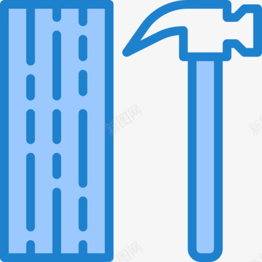 工具木匠20蓝色图标图标