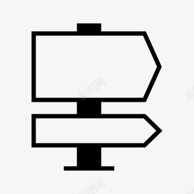咖啡馆标牌路标广告方向图标图标
