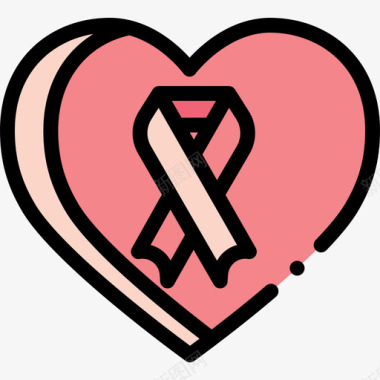 心脏世界癌症意识日11线性颜色图标图标