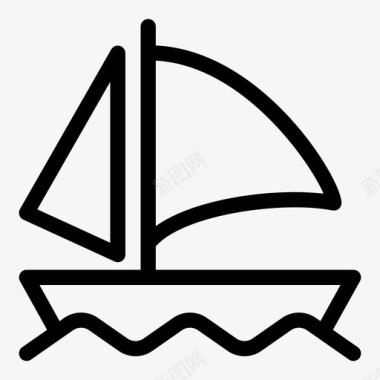 船帆船游艇图标图标