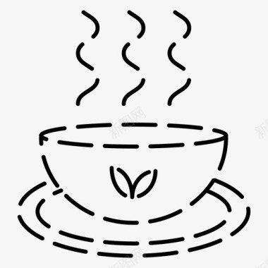 茶草药冲剂热茶图标图标