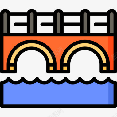Canal荷兰17线性颜色图标图标