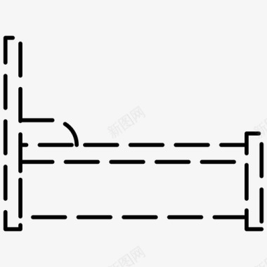 卧室家具设计床卧室家具都是虚线图标图标