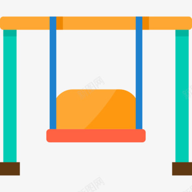 秋千免抠素材秋千游乐场8平坦图标图标