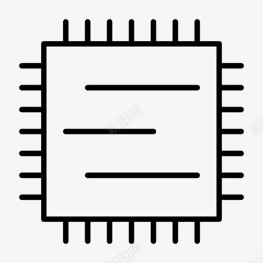 Intel芯片微芯片硬件处理器图标图标