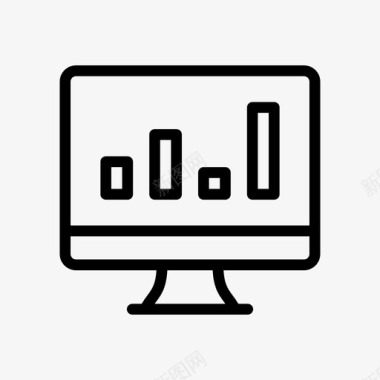 线条柔和联机图形图表lcd图标图标