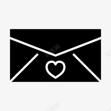 信封信件浪漫图标图标