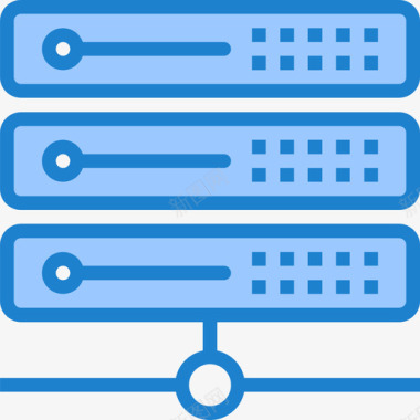 技术素材服务器技术54蓝色图标图标
