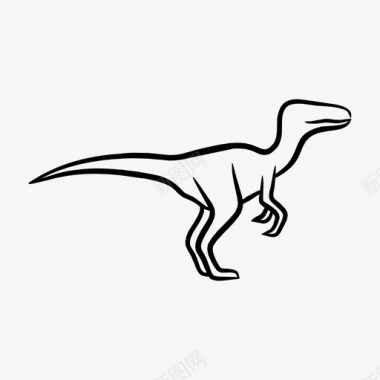 侏罗纪迅猛龙动物恐龙图标图标