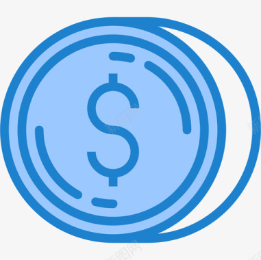 硬币购物和电子商务8蓝色图标图标