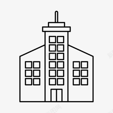 建筑物校园教堂图标图标