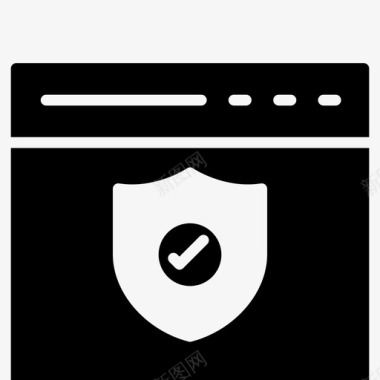 宣传海报像素安全浏览器保护屏蔽图标图标
