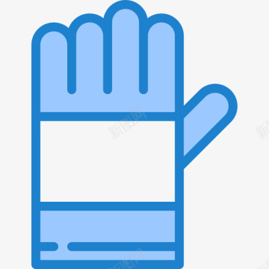 手套卡彭特20蓝色图标图标
