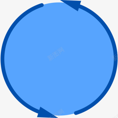 圆形箭头基本16蓝色图标图标