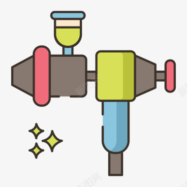 油漆管油漆汽车服务31线颜色图标图标