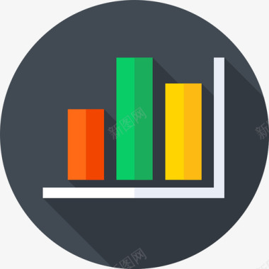 图标设计高端条形图营销82扁平图标图标