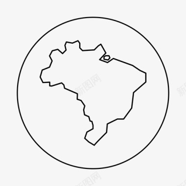 北美南美地图巴西地图巴西拉丁美洲图标图标
