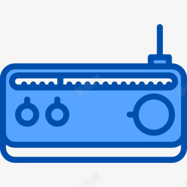 复古文本框收音机复古小工具6蓝色图标图标