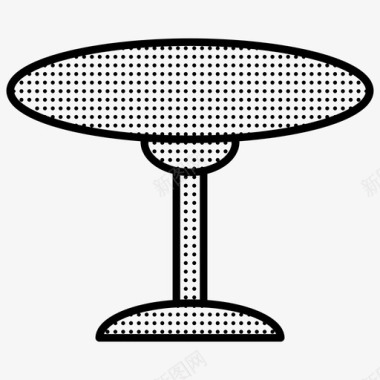 桌子家具圆形图标图标