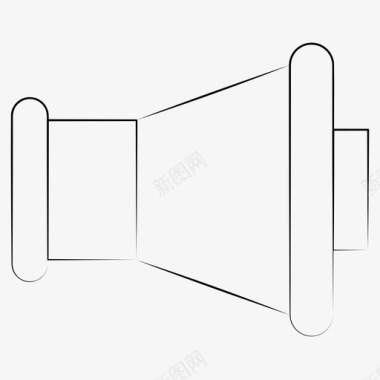 营销扩音器手绘联系人图标图标