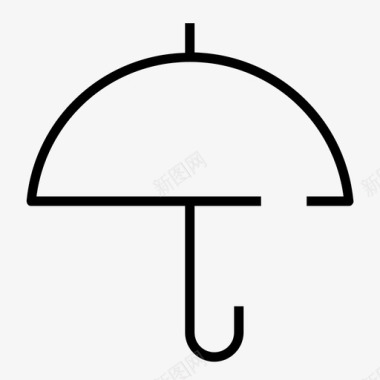 天气符号保险保护伞图标图标