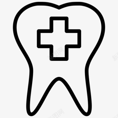 牙科牙科牙医健康图标图标