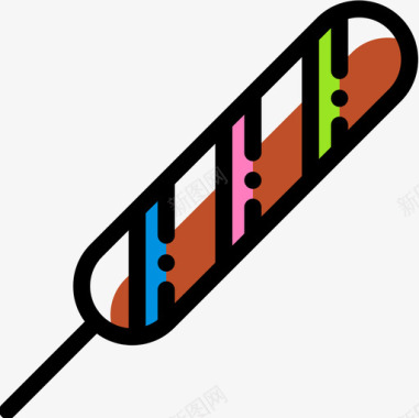 新年糖果棒棒糖糖果8颜色省略图标图标