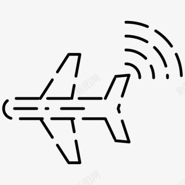 飞行航道飞机飞行无线图标图标