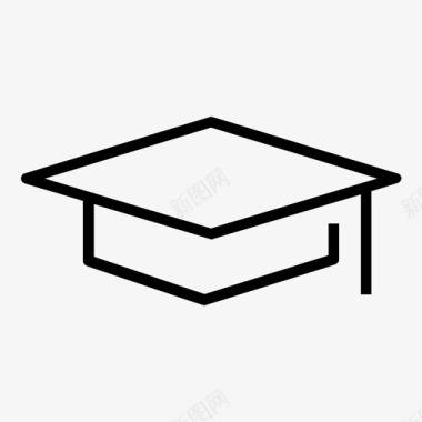 帽子符号毕业帽子教育图标图标